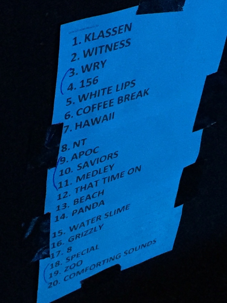 test setlist